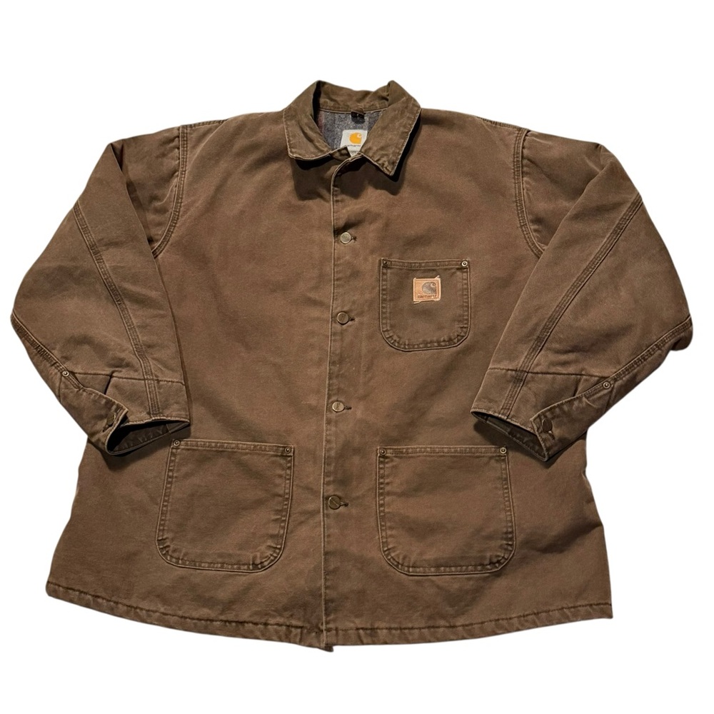 Vintage Carhartt Detroit C58 Brown Duck Chore Coat XL - Picture 2 of 5